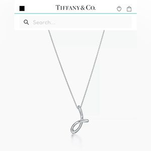 Tiffany & Co Elsa Peretti® Alphabet Letter J Pendant
in Silver, Small